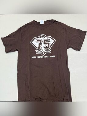 Unbranded Men's Brown 75 Diamond Graphic T-Shirt